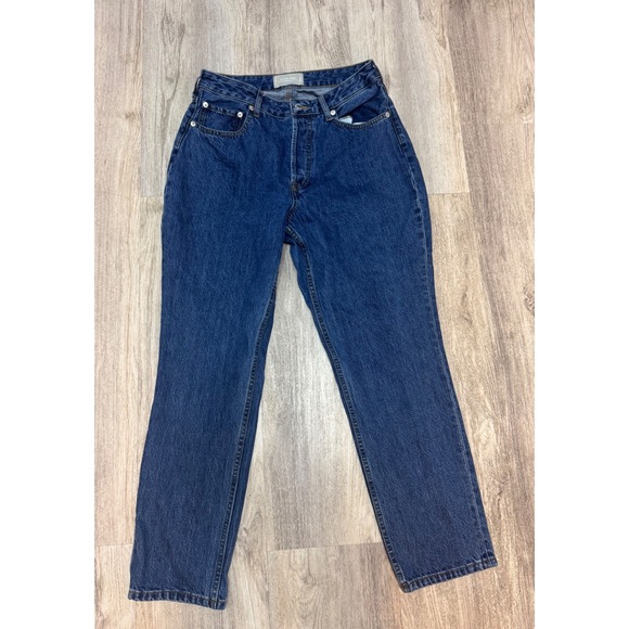 Everlane The Curvy 90s Cheeky Straight Jean Organic Cotton Dark Wash Denim - Picture 2 of 9